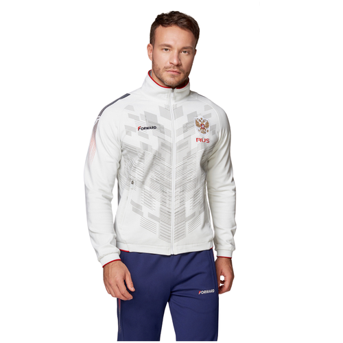 фото Костюм forward, олимпийка и брюки, силуэт прямой, карманы, подкладка, размер 4xl, синий, белый