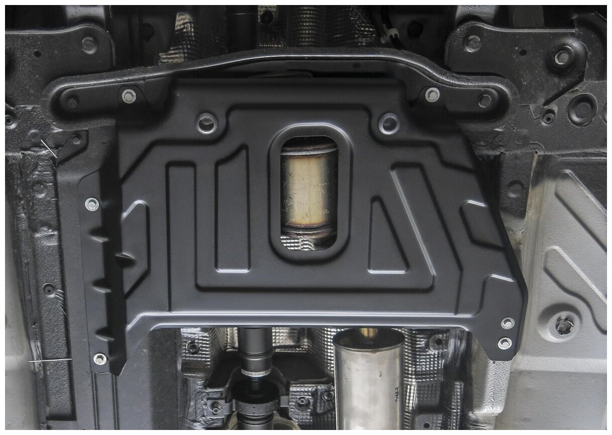 Защита кислородного датчика AutoMax для Nissan/Renault Terrano III (1.6;2.0) 16-17 17-/Arkana (1.6) 19-/Duster I 15-/Kaptur 16-20, сталь 1.4 мм (AM.4725.3) - фото №5
