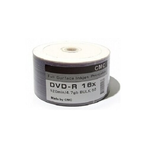 фото Оптический диск cmc dvd-r 4.7 gb, full ink print (50 шт)