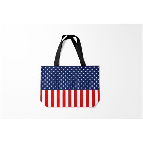фото Сумка-шоппер / 46х35 см / туристические / сша флаг burnettie