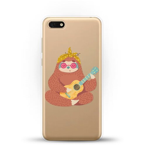 фото Силиконовый чехол лама с гитарой на huawei y5 prime (2018) andy & paul