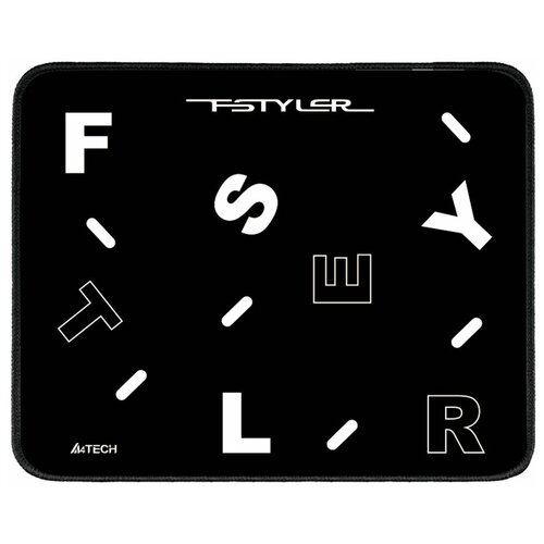 Коврик для мыши A4TECH FStyler FP25 (S) черный/белый, ткань, 250х200х2мм [fp25 black]