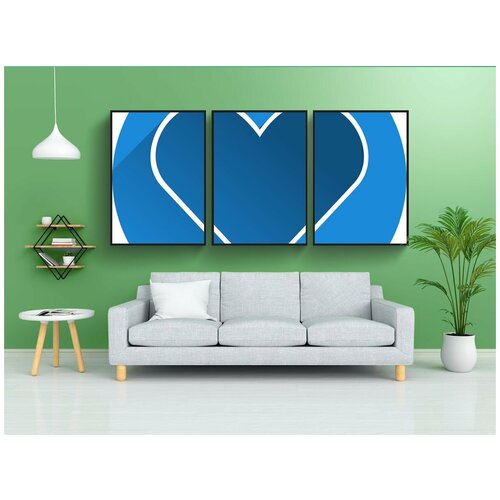 фото Набор модулных постеров для интерьера "сердце, любовь, мне нравится" 60x90 см. в тубусе, без рамки lotsprints