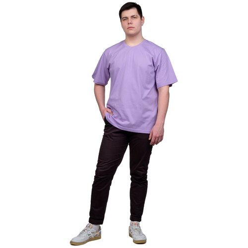 фото Футболка instance мужская "друзья" лаванда (воротник-угол) 48-50