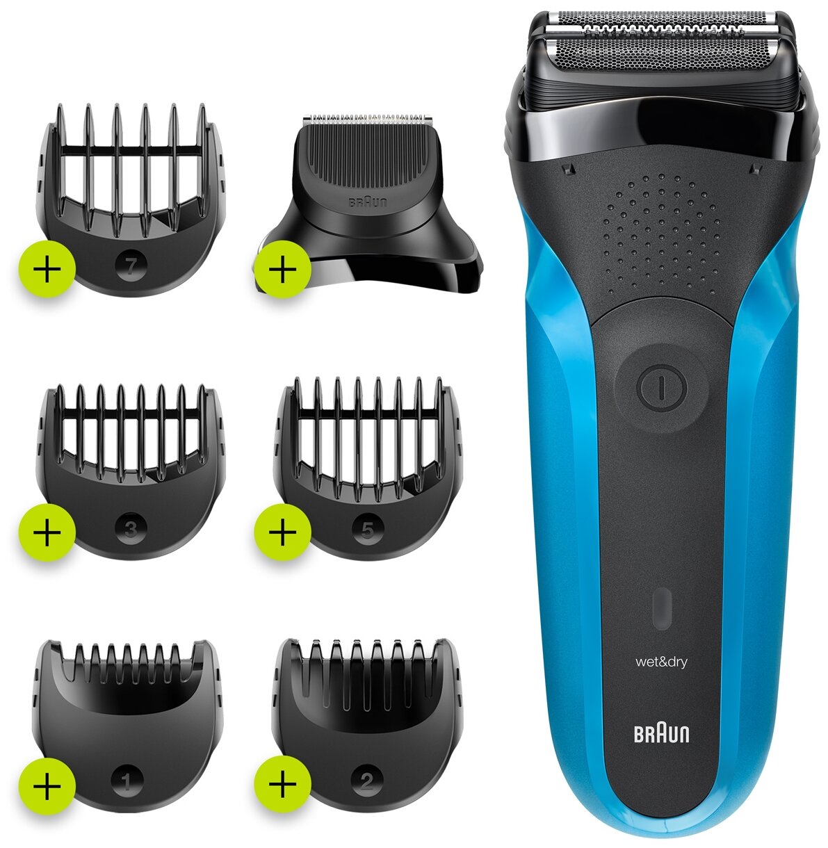 Электробритва Braun Series 3 Shave & Style 310BT, black/blue