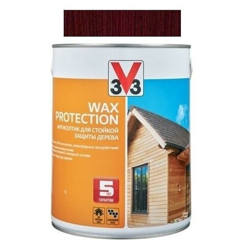 Антисептик с добавлением воска WAX PROTECTION красное дерево 0,9 л