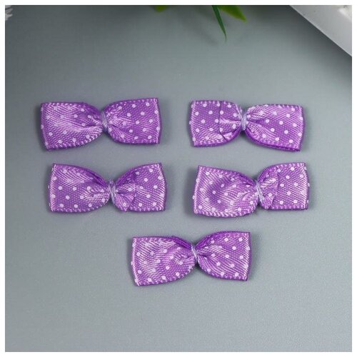 фото Набор декоративных бантов 2,4х1 см, 5 шт, сиреневый mikimarket