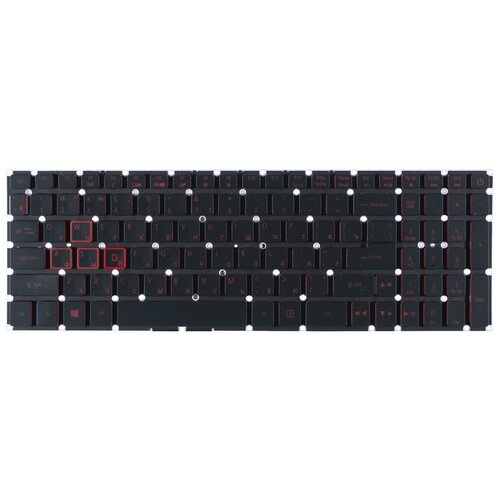 Клавиатура черная с подсветкой для Acer Nitro 5 AN515-52, AN515-42, AN515-51, AN515-31, AN515-41 (28 PIN) блок питания для ноутбука acer nitro 5 an515 52 19v 7 1a 5 5 1 7 135w