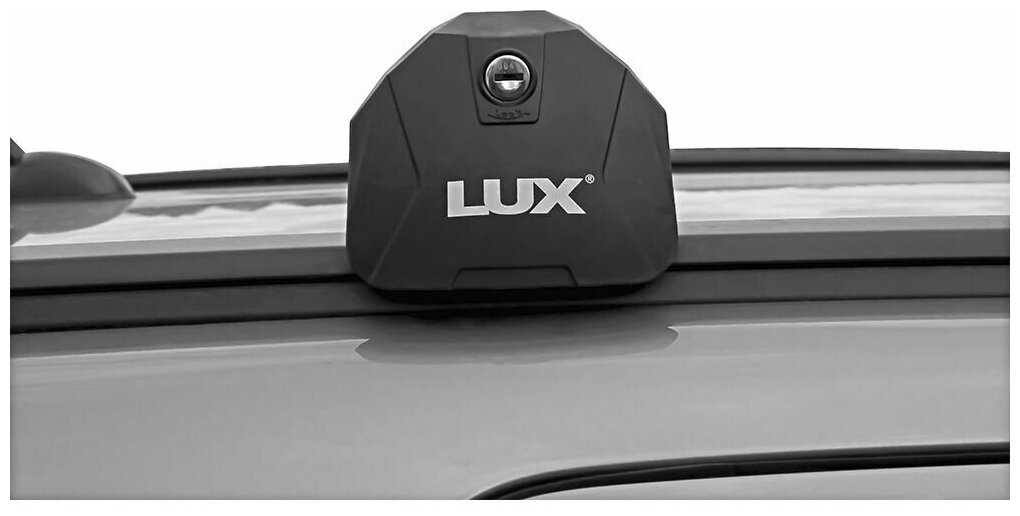 Багажник LUX SCOUT для автомобиля Ford Explorer V внедорожник 2017-2022 - Аэродинамические поперечины - 110 - С замком