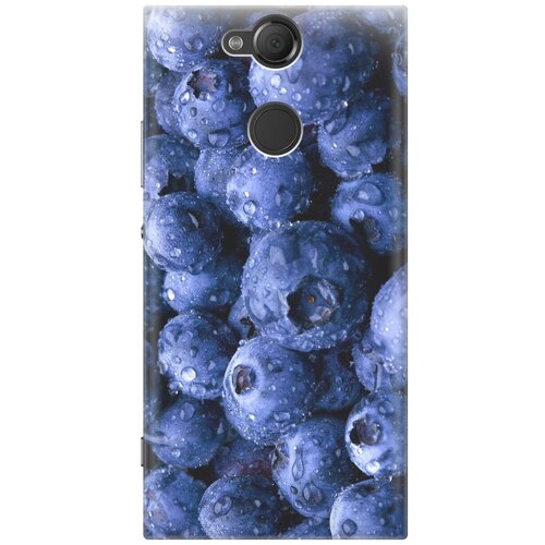 фото Re:pa накладка transparent для sony xperia xa2 с принтом "черника"