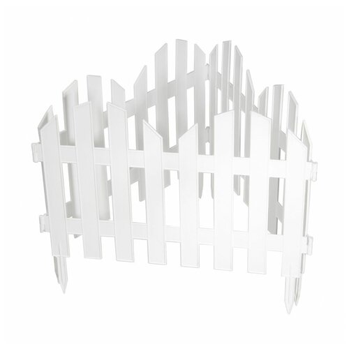 Забор декоративный Романтика, 28 х 300 см, белый, Palisad 65020