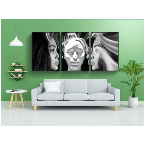 фото Набор модулных постеров для интерьера "тело, призрак, душа" 60x90 см. в тубусе, без рамки lotsprints