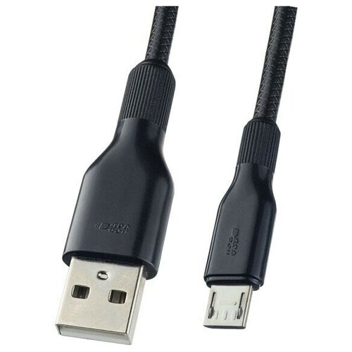 PERFEO Кабель USB2.0 A вилка - Micro USB вилка, силикон, черный, длина 1 м. (U4807)