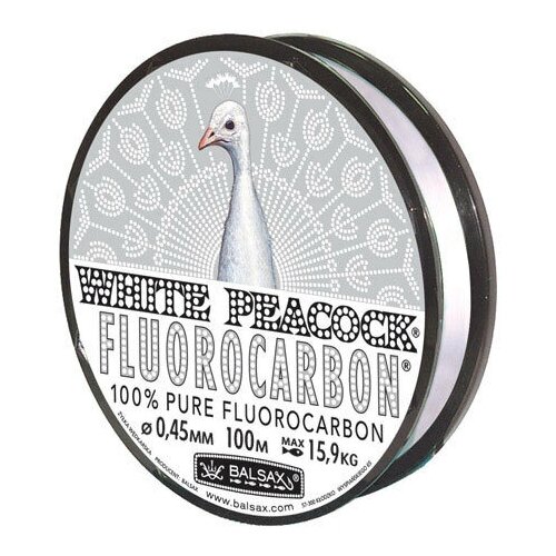 фото Леска balsax "white peacock fluorocarbon box" 100м 0,45 (15,9кг)