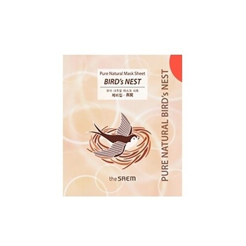 Маска The Saem Pure Natural Mask Sheet Bird's Nest, 22 мл