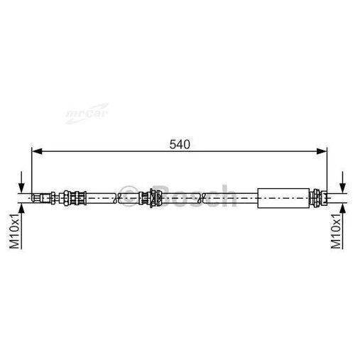 BOSCH 1987476057 1 987 476 057_шланг торм. пер.\ Ford Fusion 1.25/1.4/1.6/1.4TDCi/1.6TDCi 02 L540