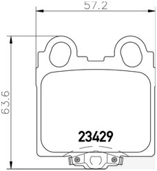 Дисковые тормозные колодки задние NISSHINBO NP1038 для Lexus, Toyota (4 шт.)