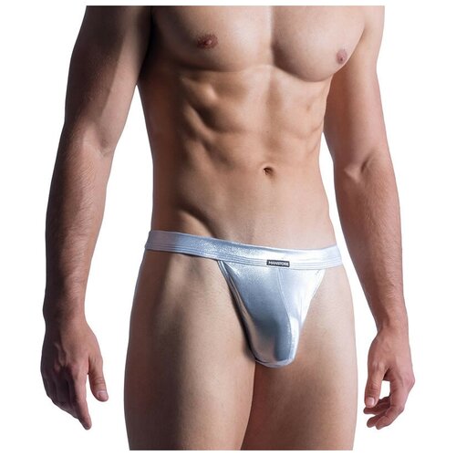 фото Плавки - танга "m861 - beach micro tanga silver" / manstore / серебристый / размер xl