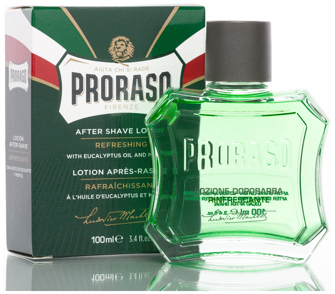 Лосьон после бритья Зеленая Эвкалипт и Ментол Proraso, 100 г, 100 мл — фото 1