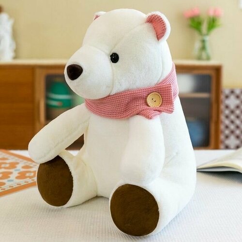 Мягкая игрушка пухлый мишка/медведь в шарфике 30 см мягкая игрушка панда 25 см плюшевая с веточкой подарок для ребенка любимой на новый год