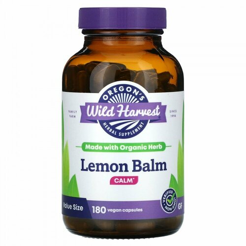 Oregons Wild Harvest, Lemon Balm, 180 Vegan Capsules