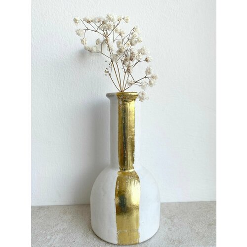 Ваза Бутыль из гипса маленькая