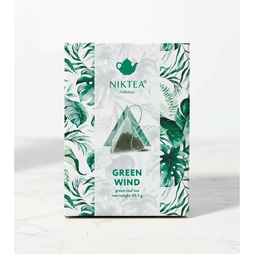 Чай в пирамидках зеленый NIKTEA Green Wind, NIKTEA Зелёный ветер