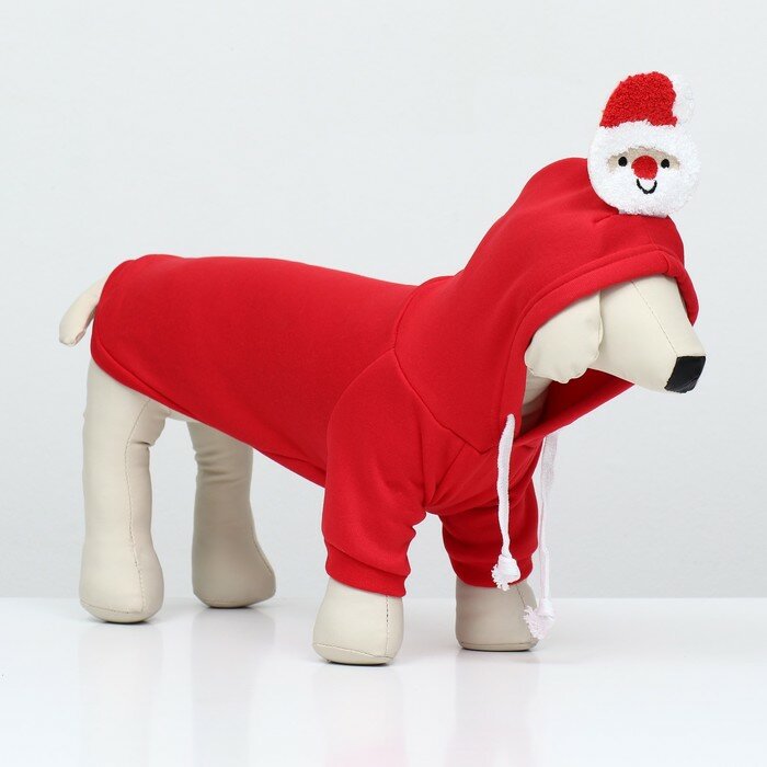 Костюм для животных "Дед Мороз", размер XS, красный - фотография № 1