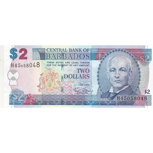 Барбадос 2 доллара 2007 г. барбадос 5 доллара 2022 p w81 unc