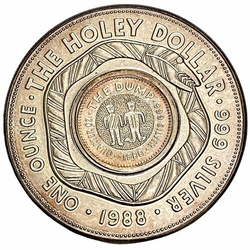 Австралия 1,25 доллара 1988 г. (Дырявый доллари свалка) клуб нумизмат монета реал испании 1862 года серебро изабелла ii
