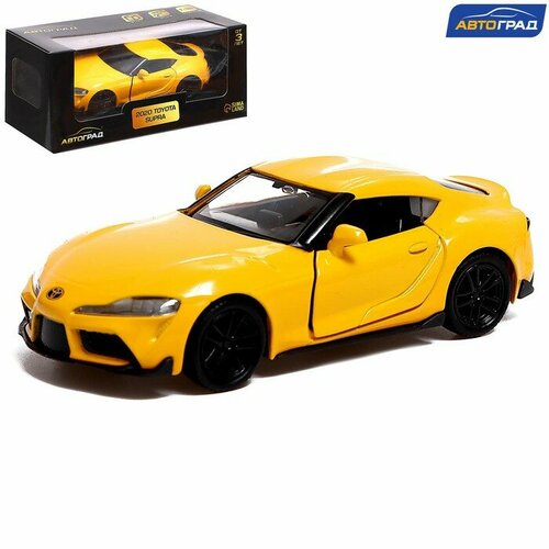 Машина инерционная Автоград Toyota Supra, 1:32, открываются двери, инерция, цвет желтый (554053) легковой автомобиль игроленд hot r 293 030 1 5 24 5 см желтый черный