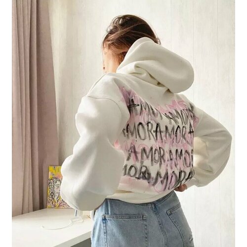 фото Толстовка, размер оверсайз, серый китай