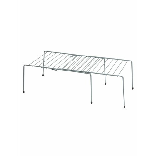 Подставка раздвижная универсальная SUPRA, полка для кухни, держатель кухонных аксессуаров, 340х220х150 мм, серый металлик