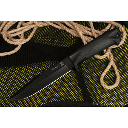 фото Нож "милитари" aus-8, черный, эластрон кизляр