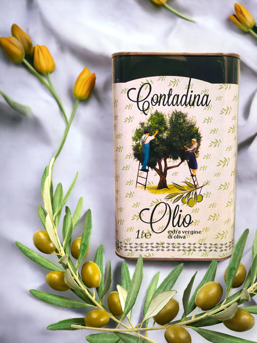 Натуральное оливковое масло Contadina Olio Extra Vergine Di Oliva 1л (Италия) — фото 1