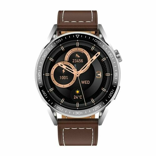 Смарт часы Tiroki ET3 коричневый Классические часы с функцией звонка Smart Watch Bluetooth Умные часы мужские 399000₽