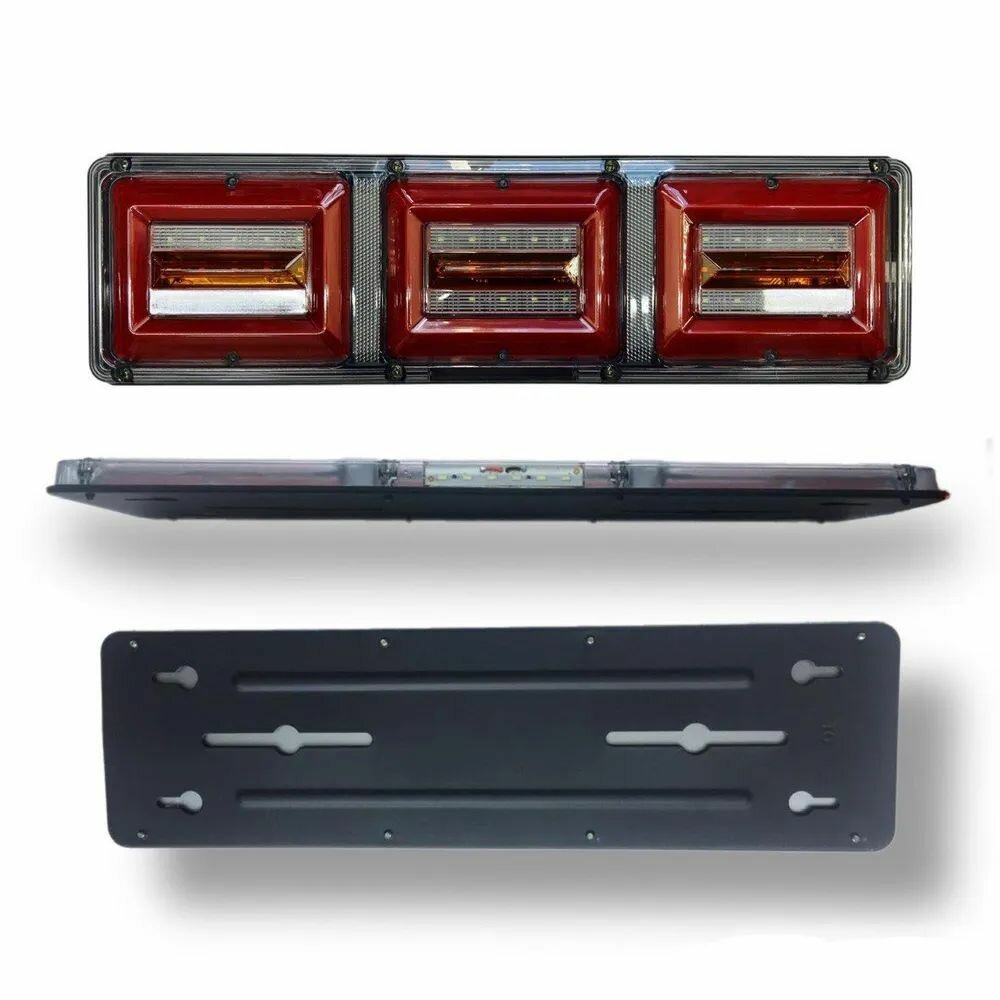 Задние светодиодные фонари для грузовых авто 12-24V 46х13х2 см