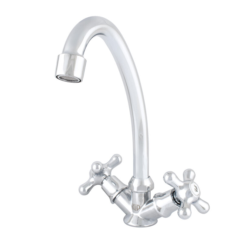 фото Клип 705 Смеситель двуручный для кухни, крестообразный маховик, без подводки