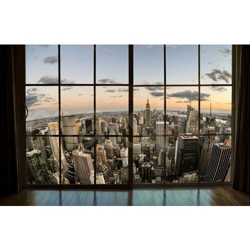 Фотообои Вид из окна на Нью Йорк 275x426 (ВхШ), бесшовные, флизелиновые, MasterFresok арт 9-813