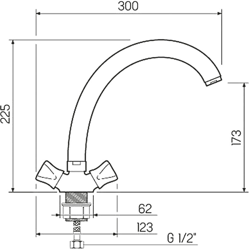 Смеситель для кухни (мойки) Ростовская Мануфактура Сантехники SL116-273F хром - фотография № 15