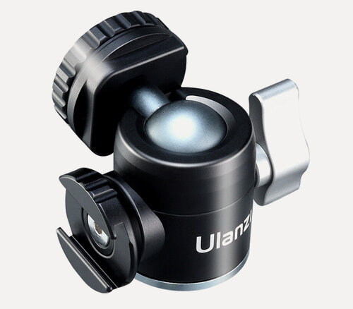 Изображение товара Штативная голова Ulanzi U-60 Dual Cold Shoe, до 2 кг, алюминий/сталь, нагрузка