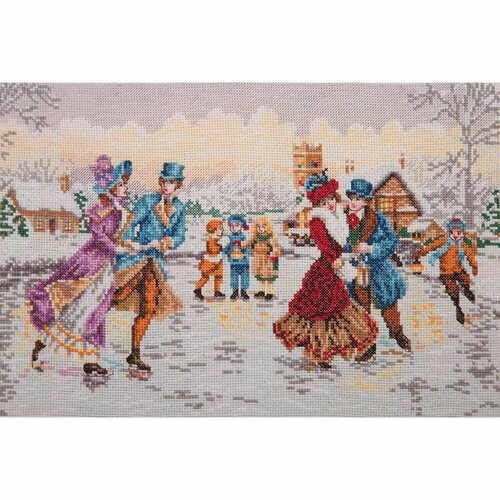 5678000-05045 Набор для вышивания MAIA 'Рождественские фигуристы' 30*20см