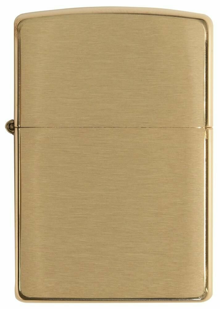 Зажигалка ZIPPO с покрытием Brushed Brass, латунь/сталь, золотистая, матовая, 38x13x57 мм