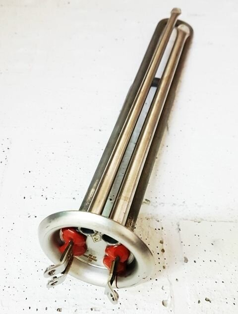 фото ТЭН для водонагревателя Electrolux, Thermex, тип RF64 2 кВт (1300+700W) нержавеющая сталь, контакты под винт (зам.066854)