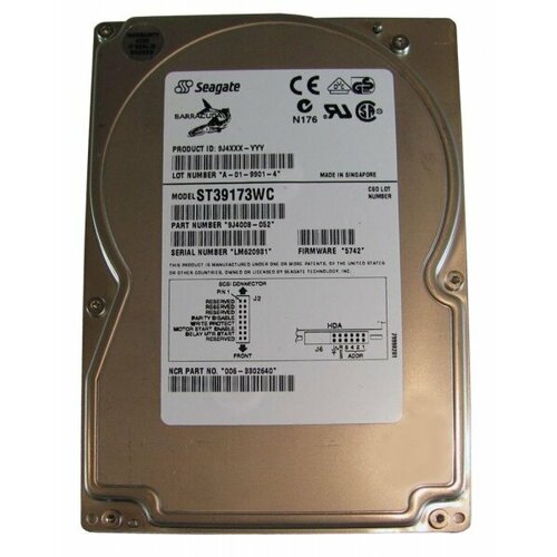 Жесткий диск Seagate ST39173WC 91Gb 7200 U40SCSI 35 HDD 2213000₽