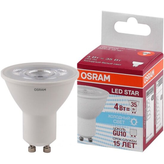 Светодиодная лампа Ledvance-osram LS PAR16 3536 4 W/840 (=35W) 230V GU10 265lm 36° 15000h OSRAM