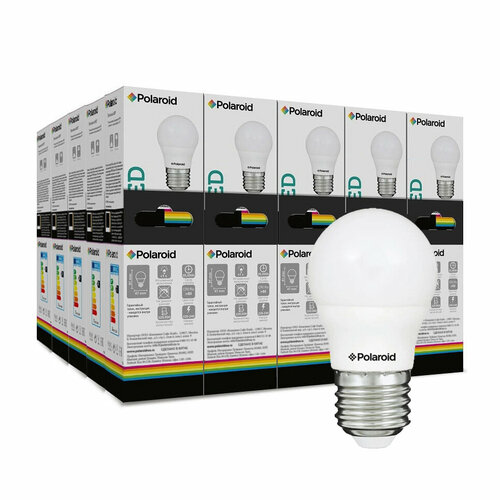 Светодиодная лампа Polaroid 220V G45 8W 3000K E27 650lm (50 шт.)
