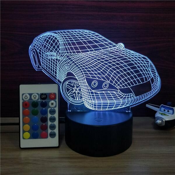 Светодиодный ночник с 3D рисунком (Автомобиль)