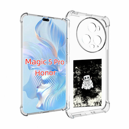 Чехол MyPads маршмеллоу-френдс для Honor Magic 5 Pro задняя-панель-накладка-бампер