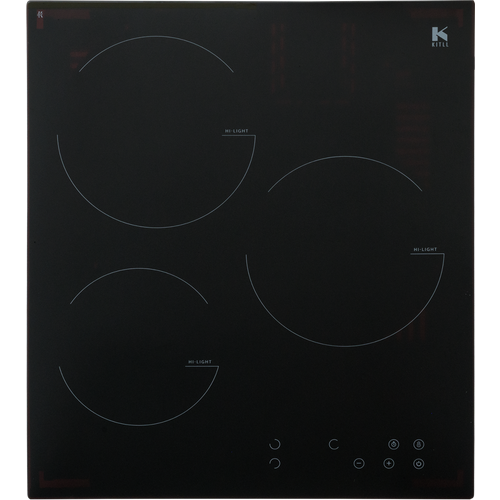 Варочная панель электрическая Kitll KHH 4501 BLACK 3 конфорки 45x52 см цвет чёрный 1799000₽